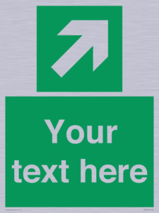 Custom Arrow Top Right Sign